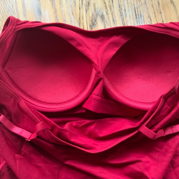 ANYFIT WEAR dk red molded bra top cami/NEW - Picture 4 of 5